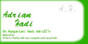 adrian hadi business card